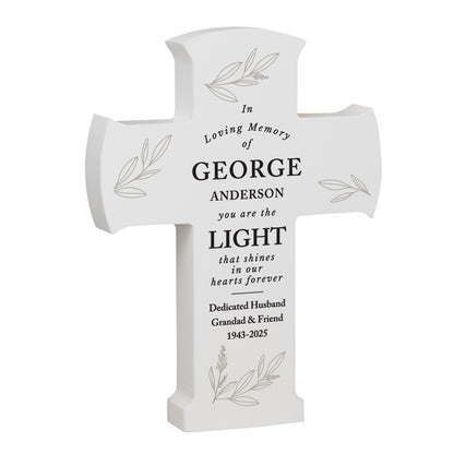 Personalised In Loving Memory Cross Ornament - image 5