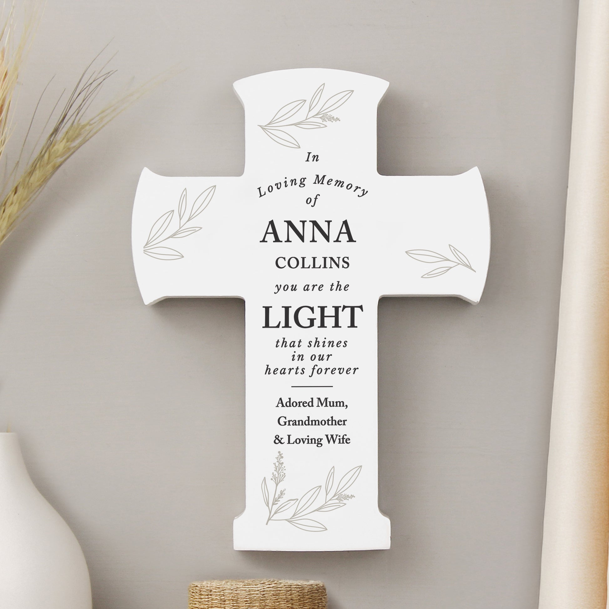 Personalised In Loving Memory Cross Ornament - image 6