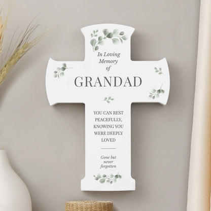 Personalised Memorial Cross Wooden Ornament - image 6