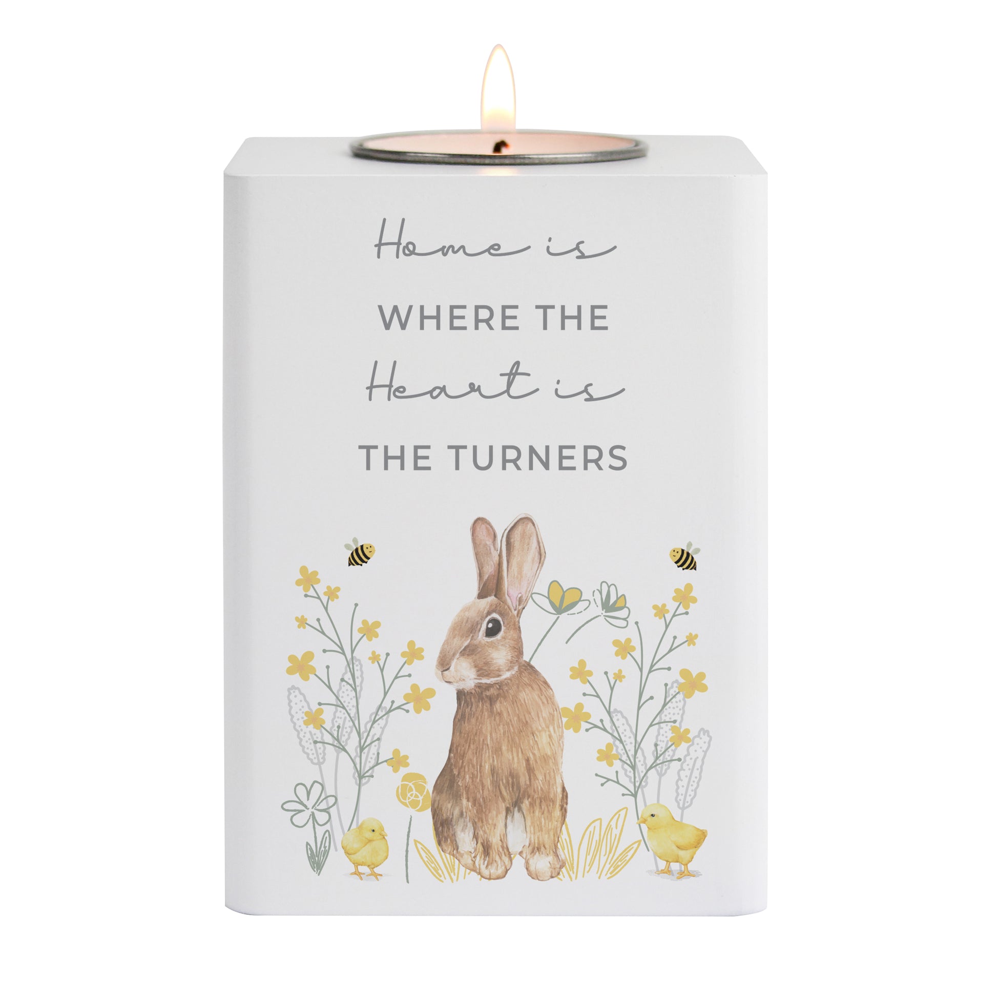 Personalised Spring Bunny Tealight Holder - image 5