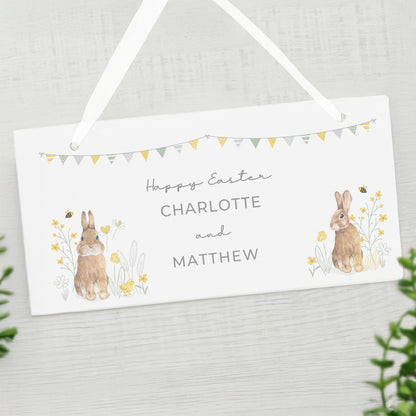 Personalised Spring Bunny Wooden Sign - image 4