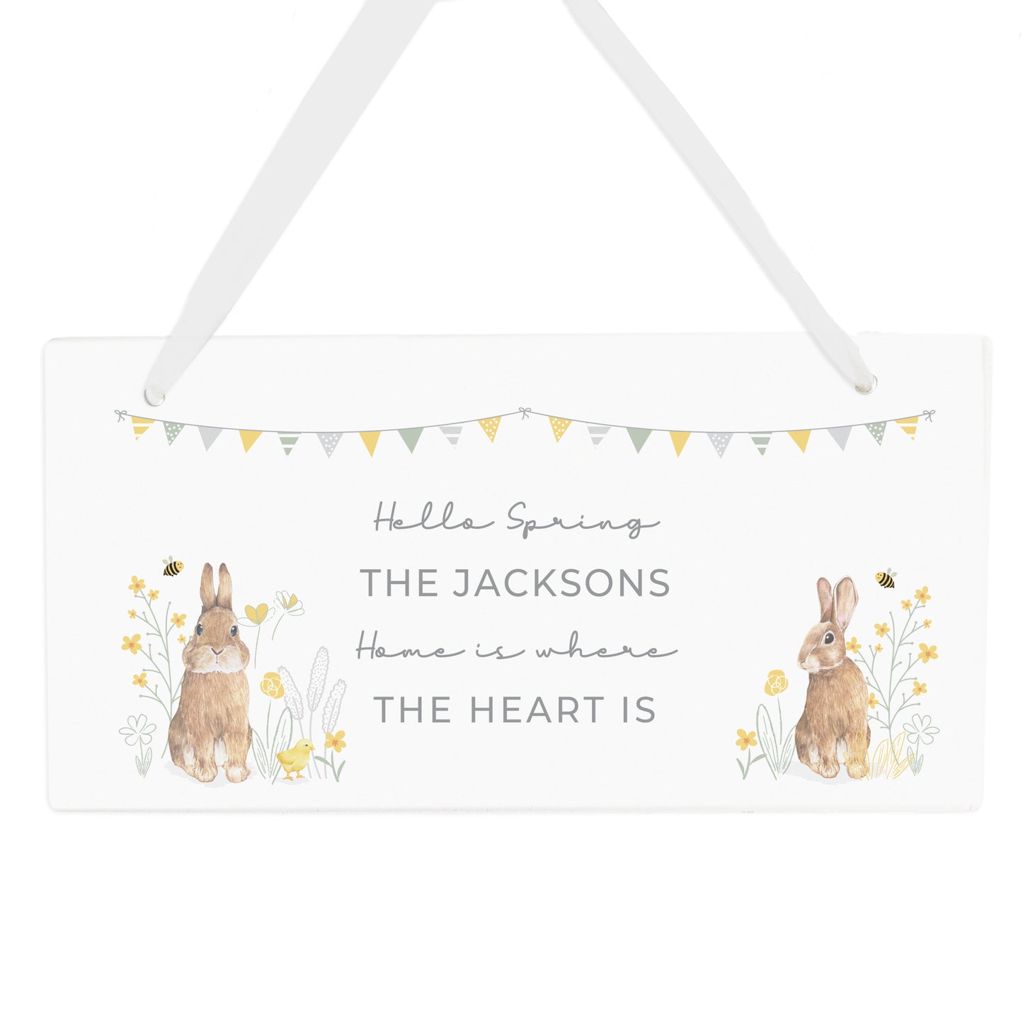 Personalised Spring Bunny Wooden Sign - image 5