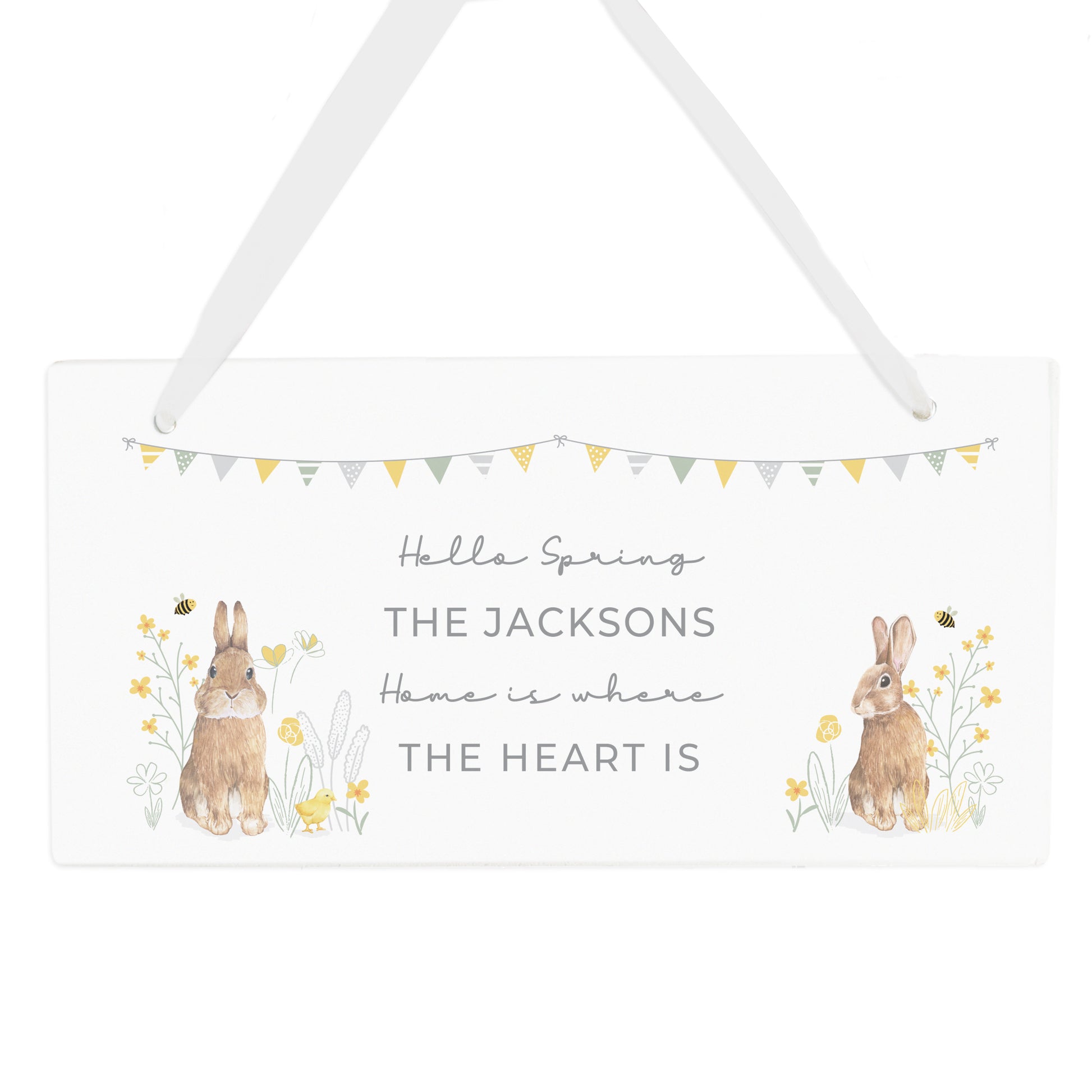 Personalised Spring Bunny Wooden Sign - image 5