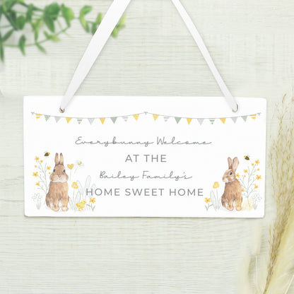 Personalised Spring Bunny Wooden Sign from Heartfelt Gifts