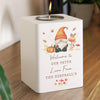 Personalised Autumn Gonk Wooden Tealight Holder – Cosy Home Seasonal Gift