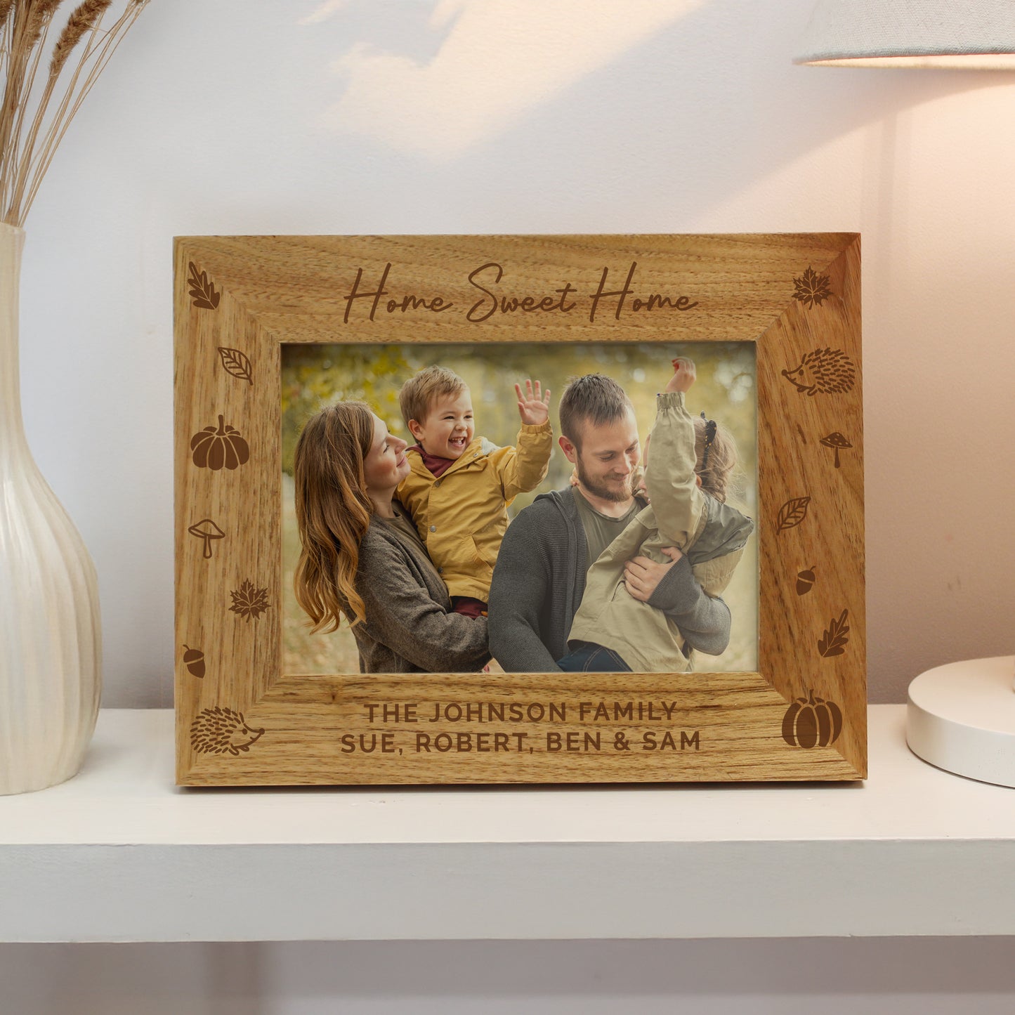Personalised Autumn 6x4 Wooden Photo Frame – Seasonal Birthday Gift - image 2