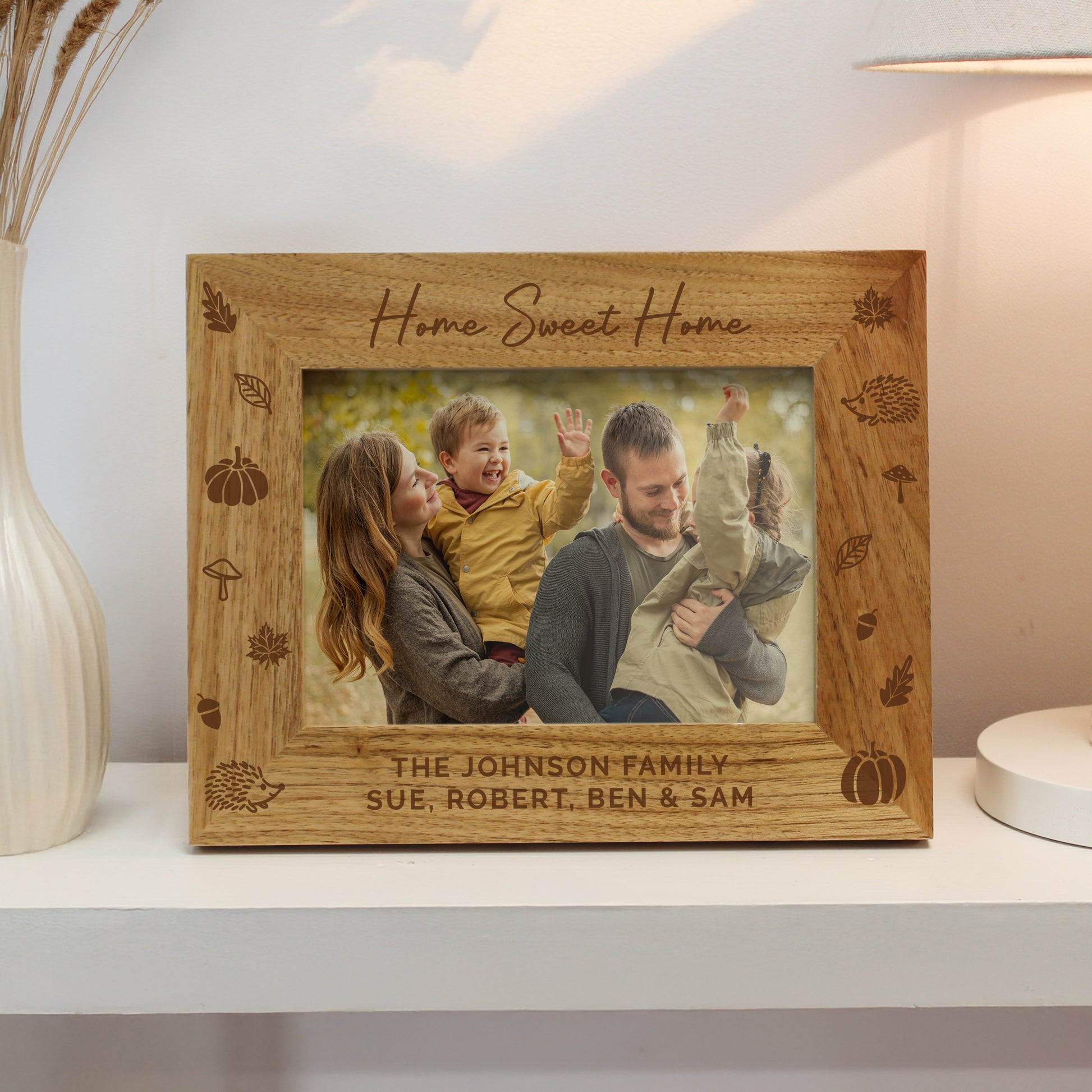 Personalised Autumn 6x4 Wooden Photo Frame – Seasonal Birthday Gift - image 2