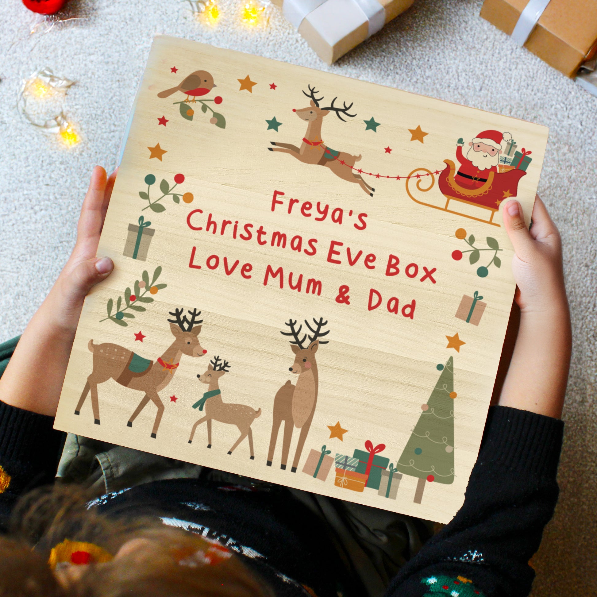 Personalised Santa & Reindeer Christmas Eve Box – Magical Children's Christmas Gift - image 2