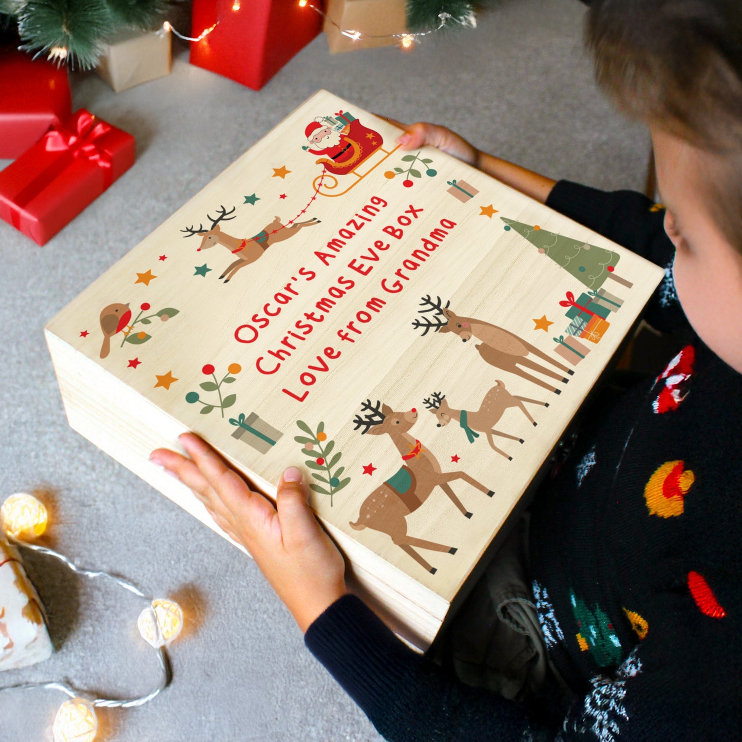 Personalised Santa & Reindeer Christmas Eve Box – Magical Children's Christmas Gift - image 4