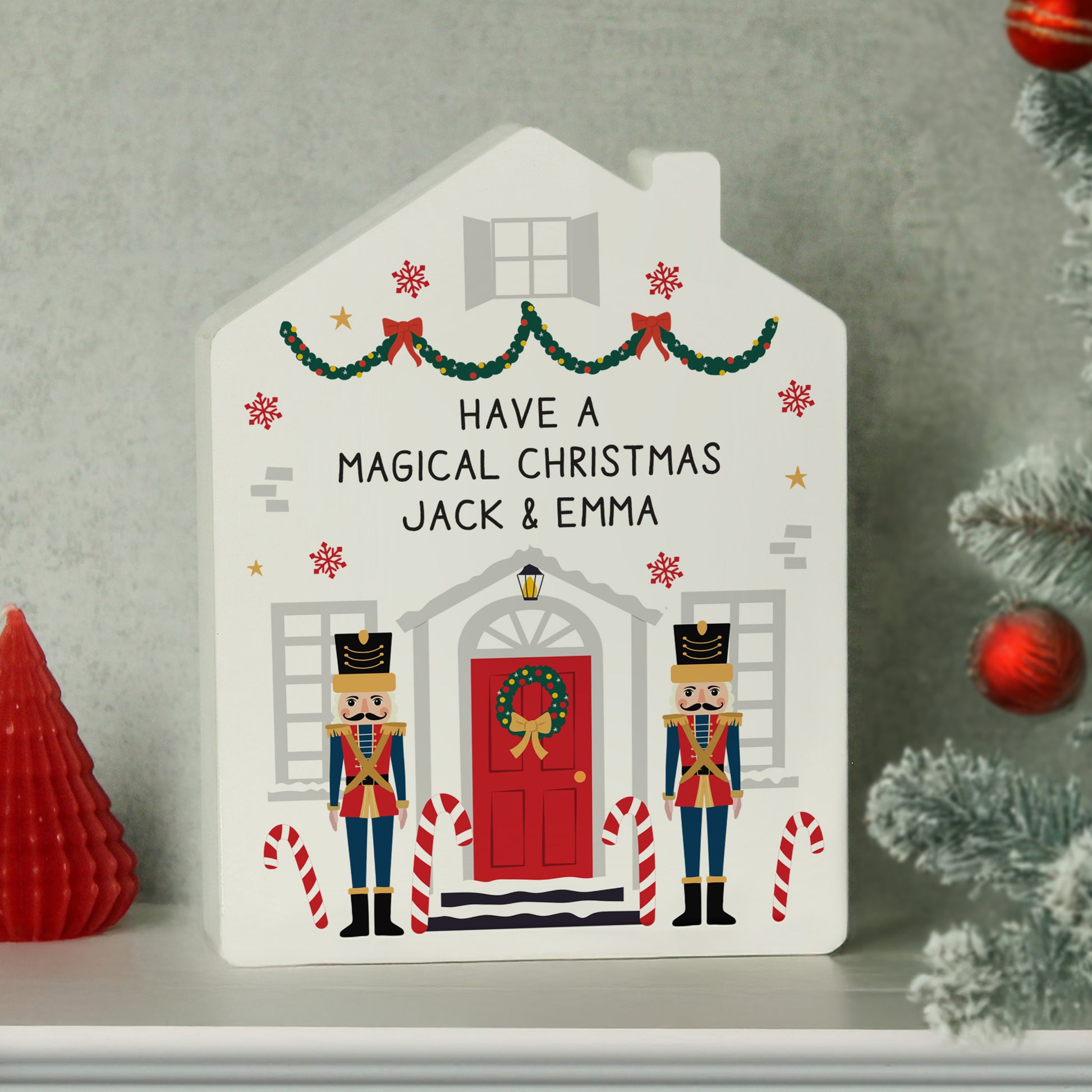Personalised Nutcracker Christmas Wooden House Ornament – Christmas Keepsake - image 3