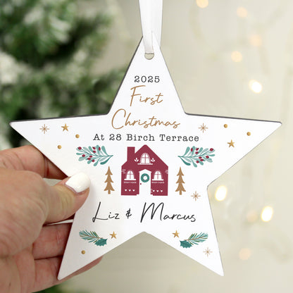 Personalised Home For Christmas Star Ornament – New Home Christmas Gift - image 3