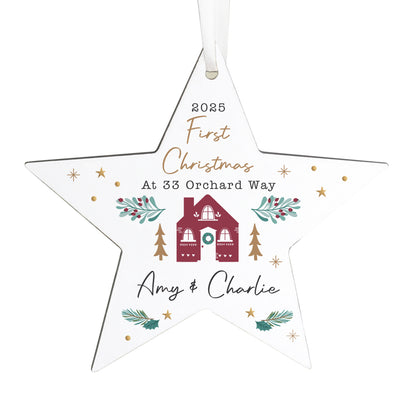 Personalised Home For Christmas Star Ornament – New Home Christmas Gift - image 4
