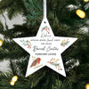 Personalised Robin Memorial Christmas Star Ornament – Bereavement Christmas Gift