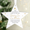Personalised Christmas Memorial Star Ornament – Bereavement Memorial Gift