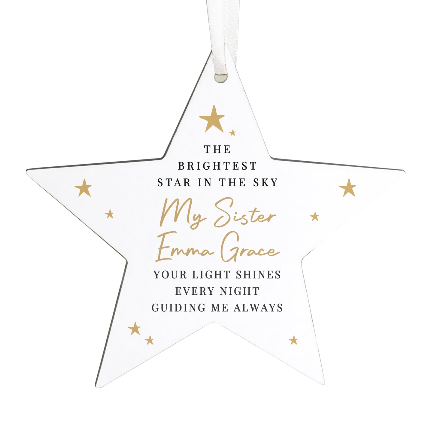 Personalised Christmas Memorial Star Ornament – Bereavement Memorial Gift - image 4
