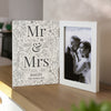Personalised Wedding Wooden Hinged 6x4 Photo Frame – Wedding Anniversary Gift