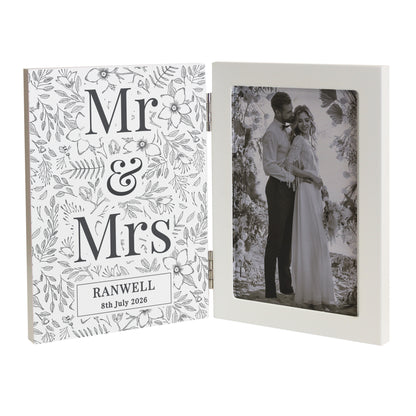 Personalised Wedding Wooden Hinged 6x4 Photo Frame – Wedding Anniversary Gift - image 5
