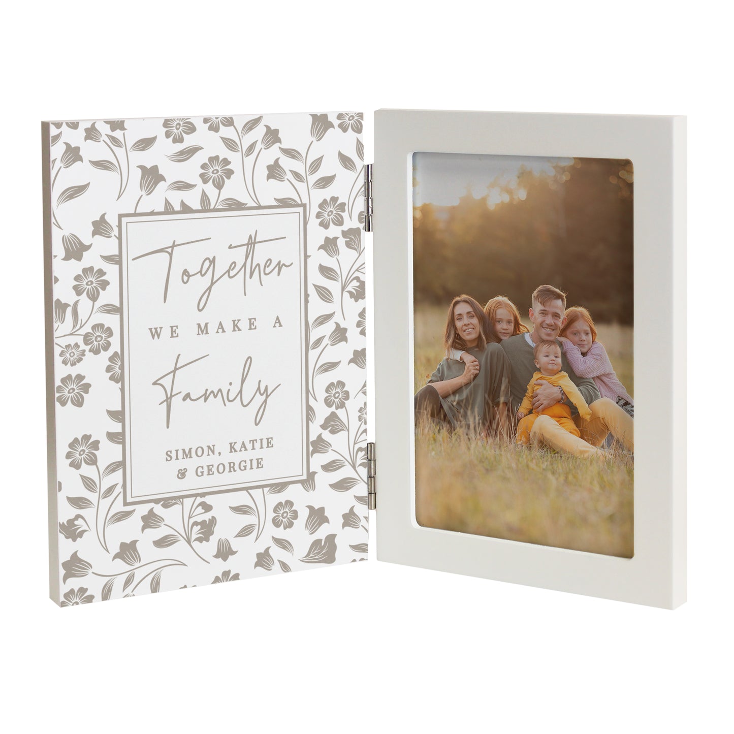Personalised Family Wooden Hinged 6x4 Photo Frame – Birthday Christmas Gift - image 4