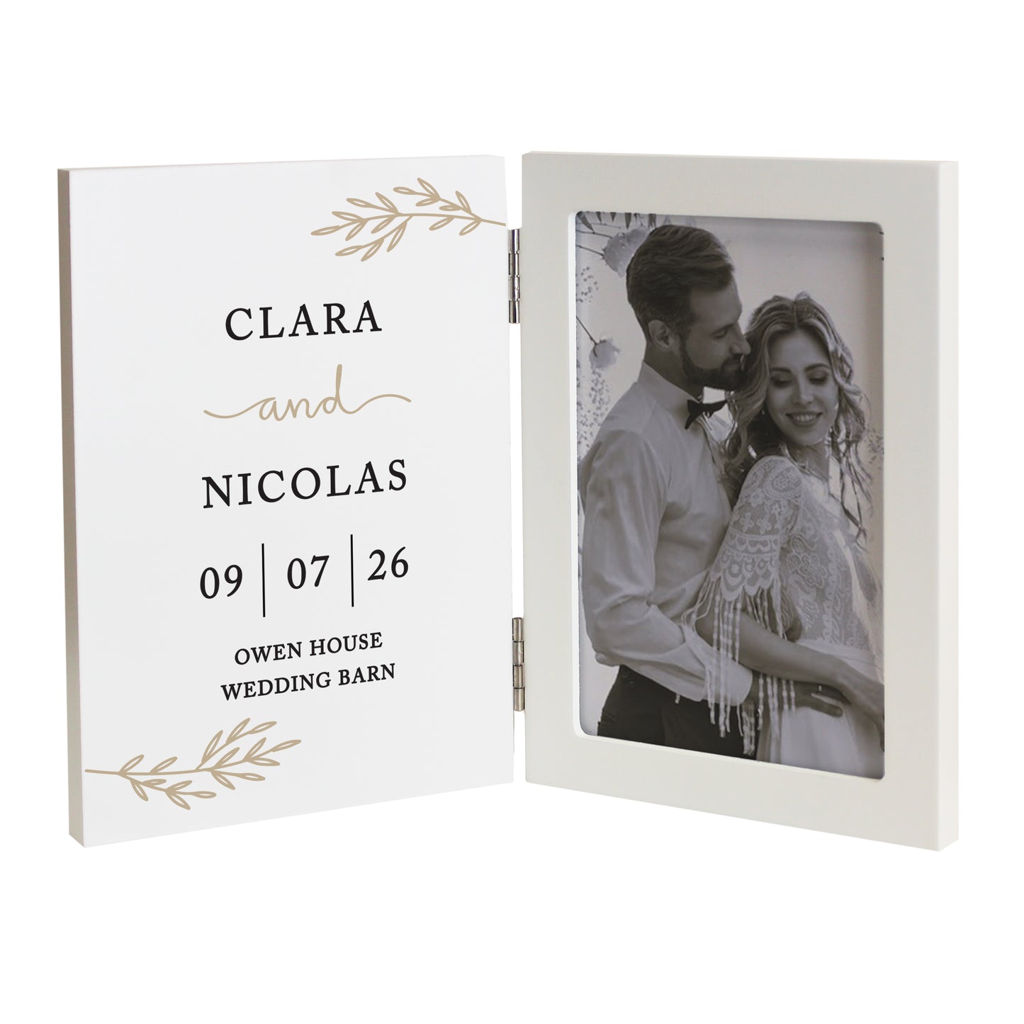 Personalised Anniversary Wooden Hinged 6x4 Photo Frame – Anniversary Gift - image 5