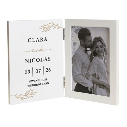 Personalised Anniversary Wooden Hinged 6x4 Photo Frame – Anniversary Gift - image 5