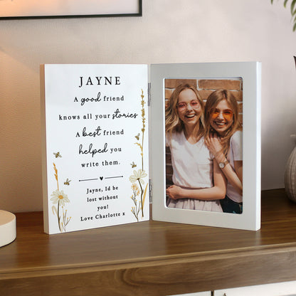 Personalised Friend Wooden Hinged 6x4 Photo Frame – Birthday Best Friend Gift - image 2