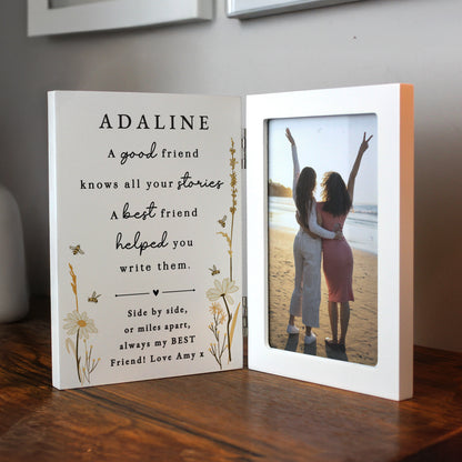 Personalised Friend Wooden Hinged 6x4 Photo Frame – Birthday Best Friend Gift - image 3