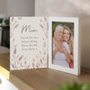 Personalised Floral Wooden Hinged 6x4 Photo Frame – Birthday Mother's Day Gift