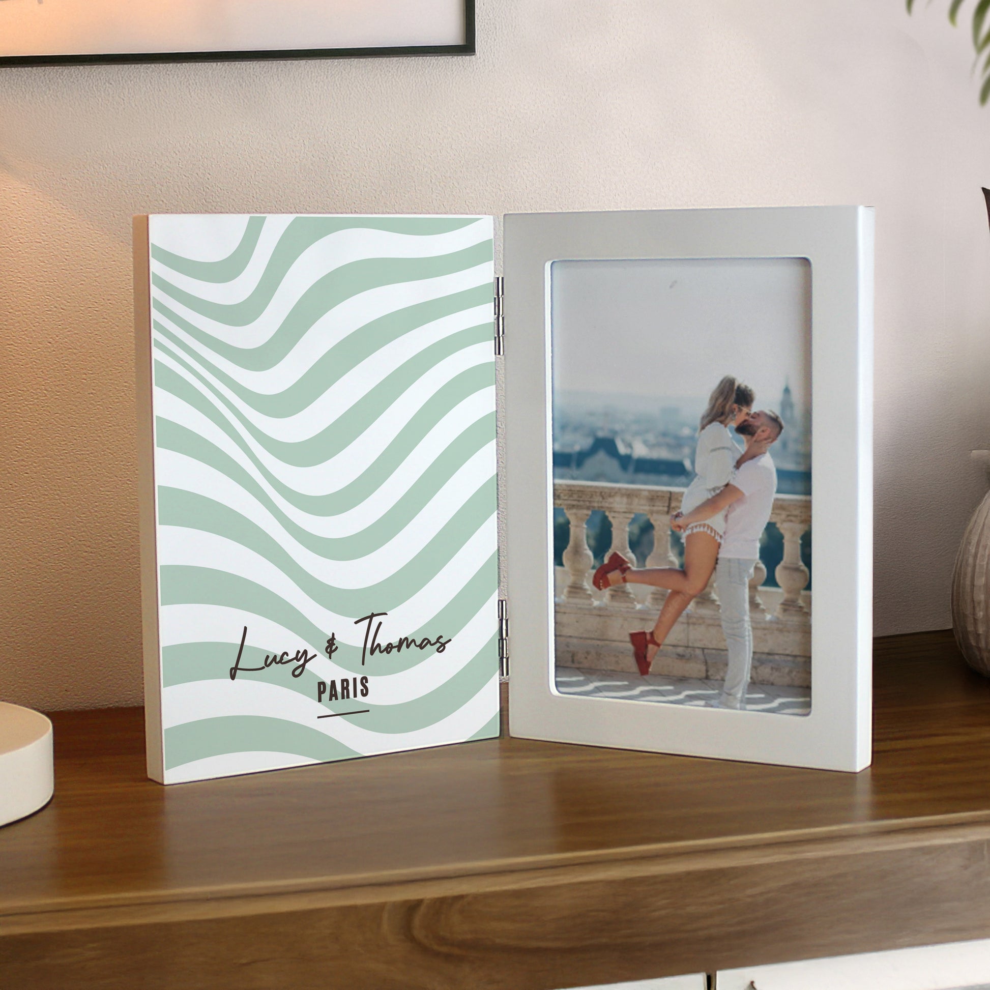 Personalised Wooden Hinged 6x4 Photo Frame – Birthday Christmas Gift - image 2