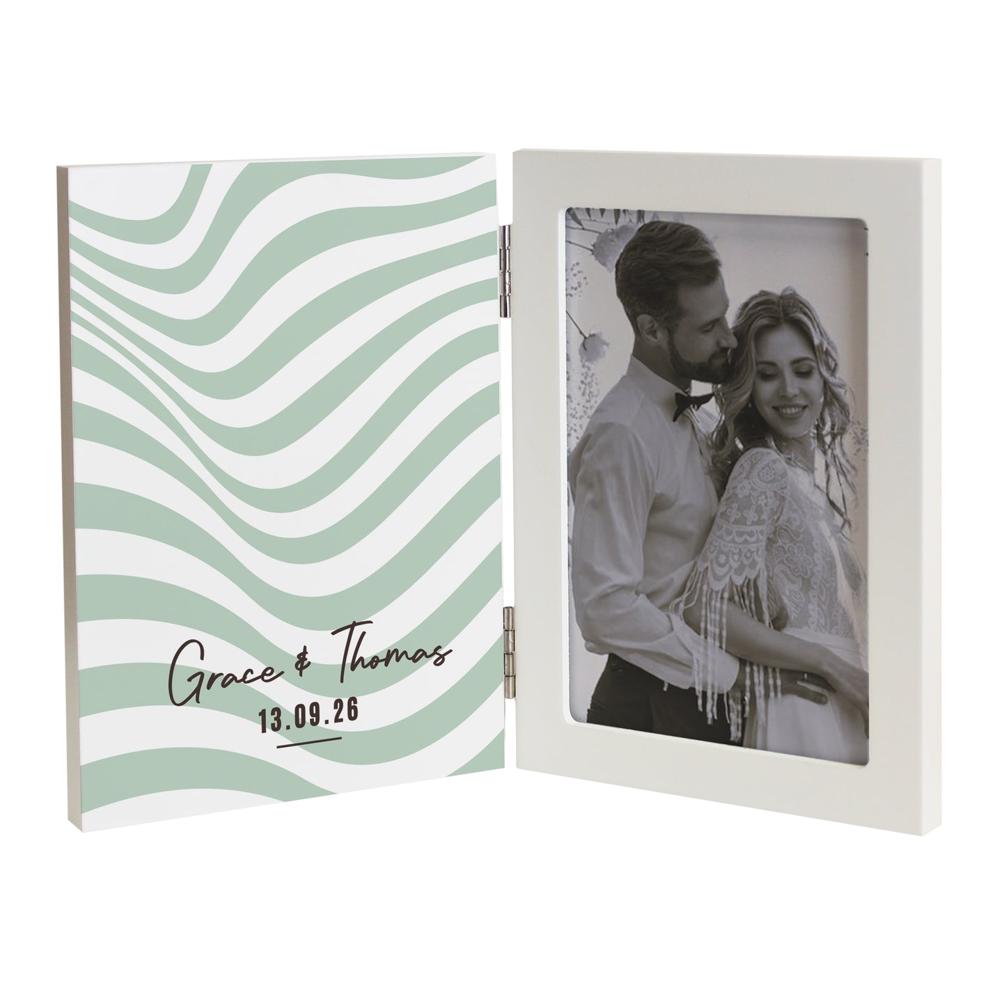 Personalised Wooden Hinged 6x4 Photo Frame – Birthday Christmas Gift - image 5