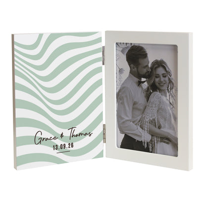 Personalised Wooden Hinged 6x4 Photo Frame – Birthday Christmas Gift - image 5