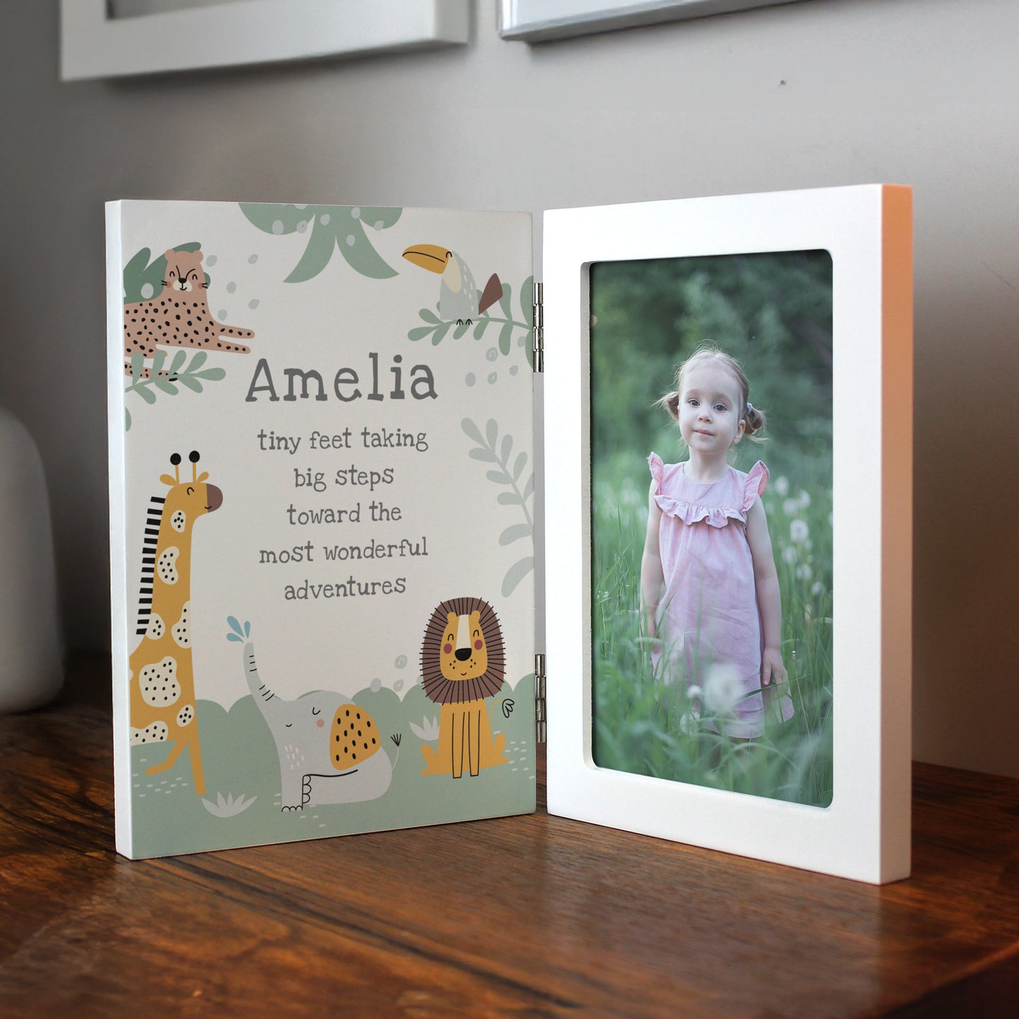 Personalised Animals Wooden Hinged 6x4 Photo Frame – Children's Birthday Gift - image 3