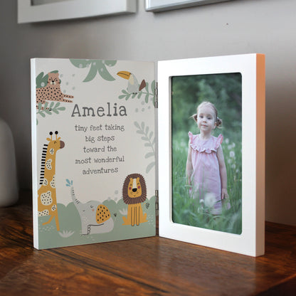 Personalised Animals Wooden Hinged 6x4 Photo Frame – Children's Birthday Gift - image 3