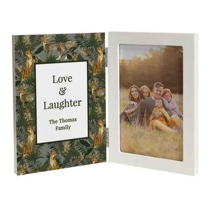 Personalised Leopard Print Wooden Hinged 6x4 Photo Frame – Bold Birthday Gift - image 5