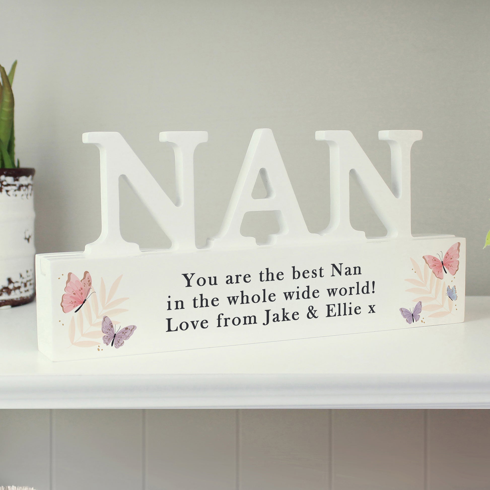 Personalised Butterfly Nan Wooden Ornament – Birthday Mother's Day Gift for Nan - image 3