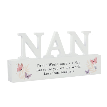 Personalised Butterfly Nan Wooden Ornament – Birthday Mother's Day Gift for Nan - image 4