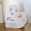 Personalised Butterfly Grey Heart Ornament from Heartfelt Gifts