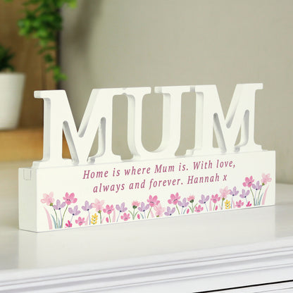 Personalised Floral Wooden Mum Ornament – Mother's Day Birthday Gift for Mum - image 2