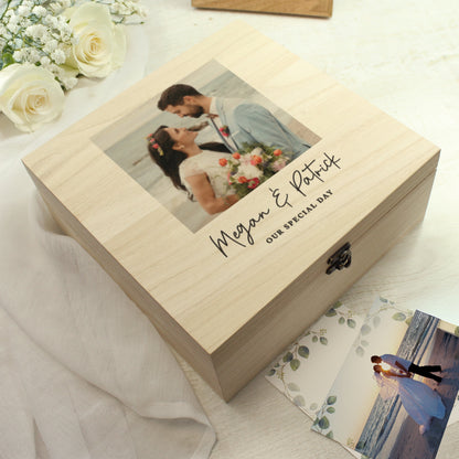 Personalised Photo Upload Wooden Keepsake Box – Birthday Anniversary Gift - image 3
