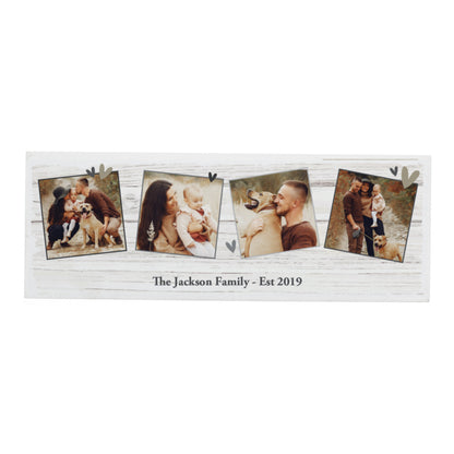 Personalised Photo Upload Hearts Mantel Block – Valentine's Day Anniversary Gift - image 5
