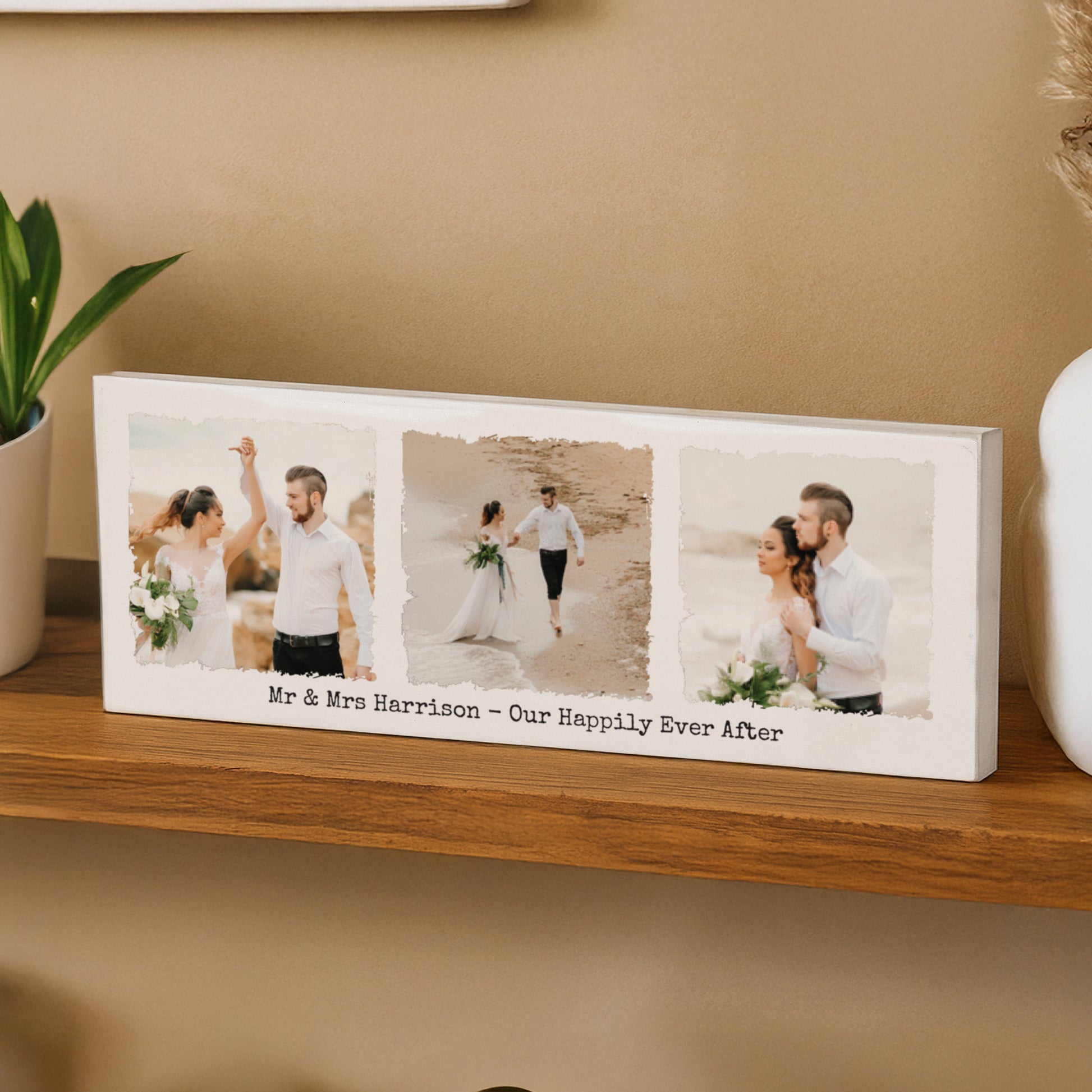 Personalised Photo Upload Mantel Block – Birthday Christmas Gift - image 2