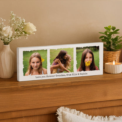 Personalised Photo Upload Mantel Block – Birthday Christmas Gift - image 4