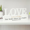 Personalised Black and Gold Free Text LOVE Word Plaque – Wedding Gift