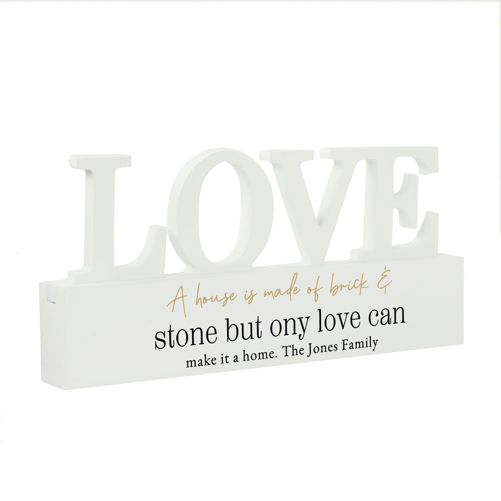 Personalised Black and Gold Free Text LOVE Word Plaque – Wedding Gift - image 4