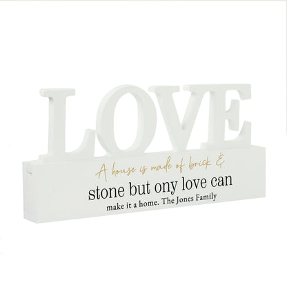 Personalised Black and Gold Free Text LOVE Word Plaque – Wedding Gift - image 4