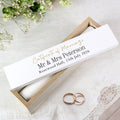 Personalised Black and Gold Free Text Certificate Holder – Wedding Christening Gift