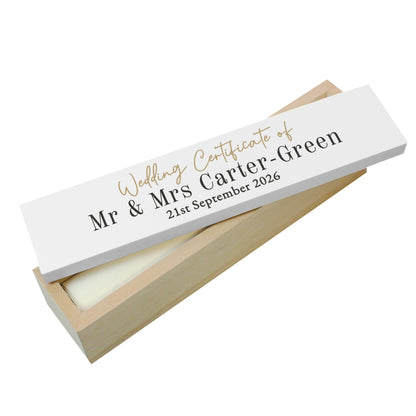 Personalised Black and Gold Free Text Certificate Holder – Wedding Gift - image 4