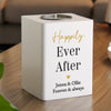 Personalised Black and Gold Free Text White Wooden Tealight – Any Occasion