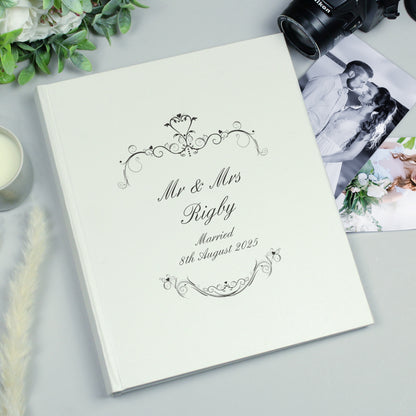 Personalised Black Ornate Swirl Traditional Photo Album from Heartfelt Gifts