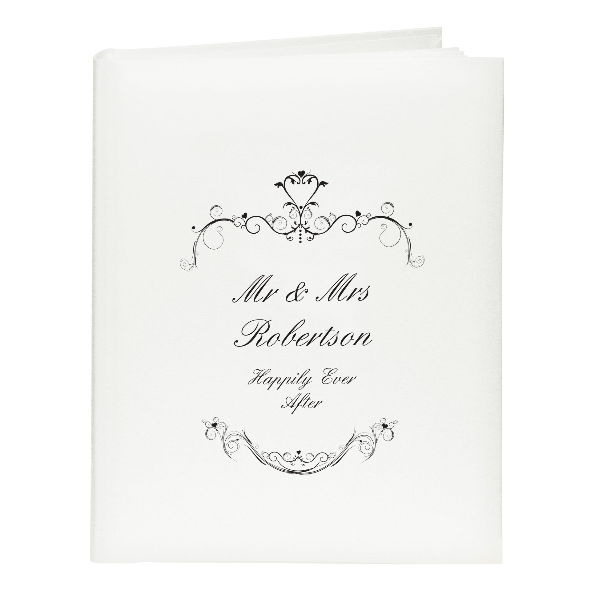 Personalised Black Ornate Swirl Traditional Photo Album - image 5