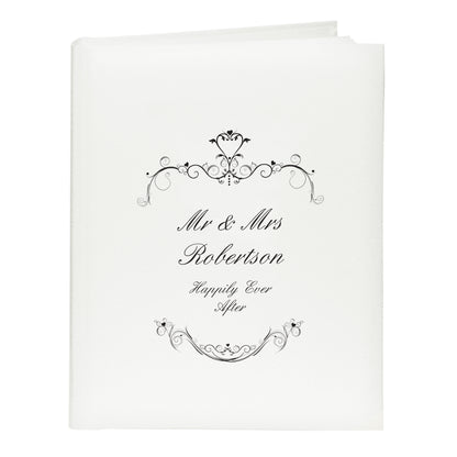 Personalised Black Ornate Swirl Traditional Photo Album - image 5